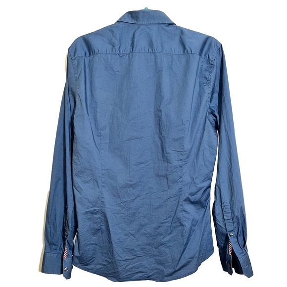 Ben Sherman Blue Button Down Shirt, Slim Fit, Size L, Like New - Picture 2 of 3